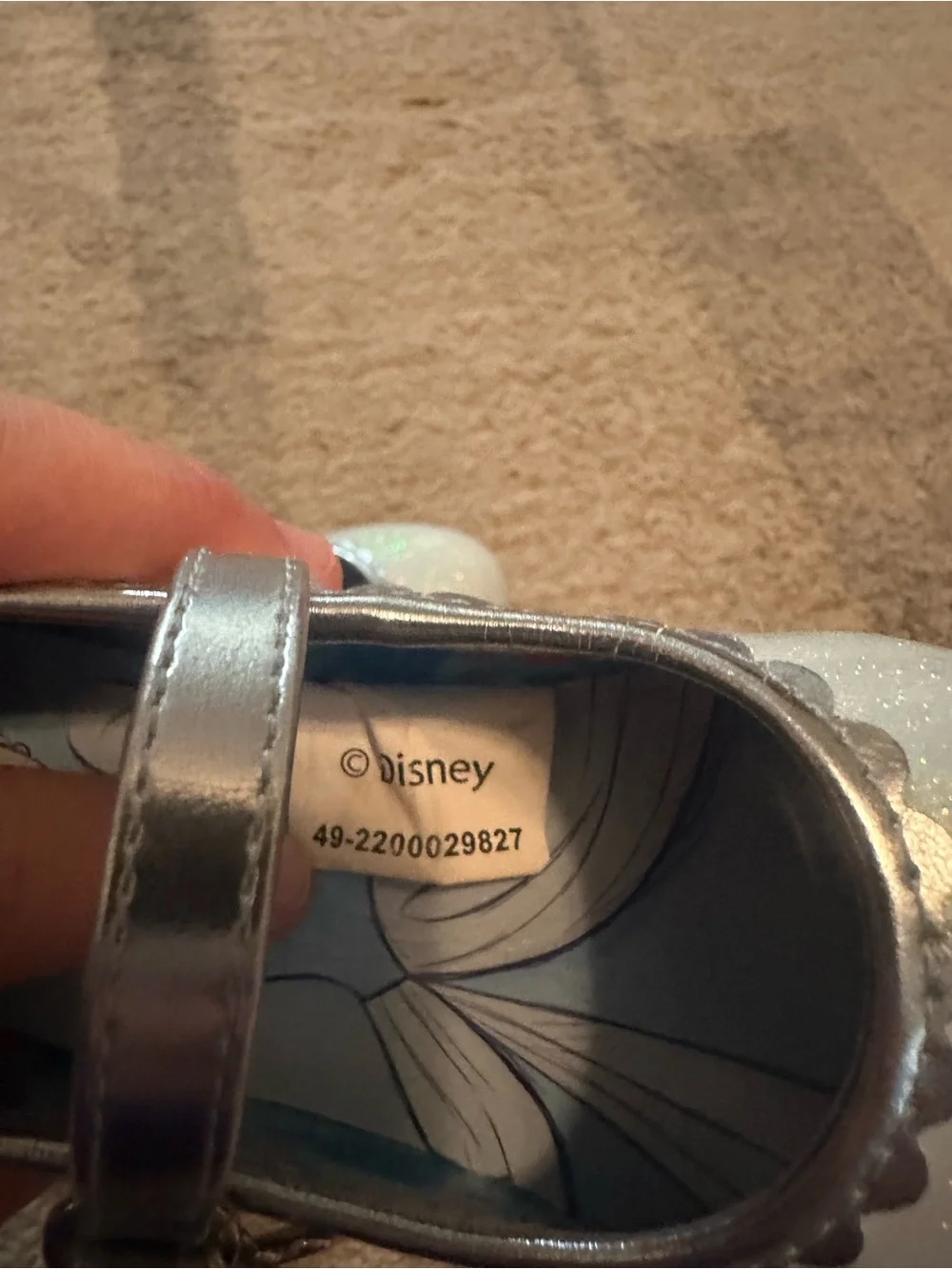 Disney Cinderella Glitter Mary Jane Shoes - Light Blue & Silver - Picture 5 of 6